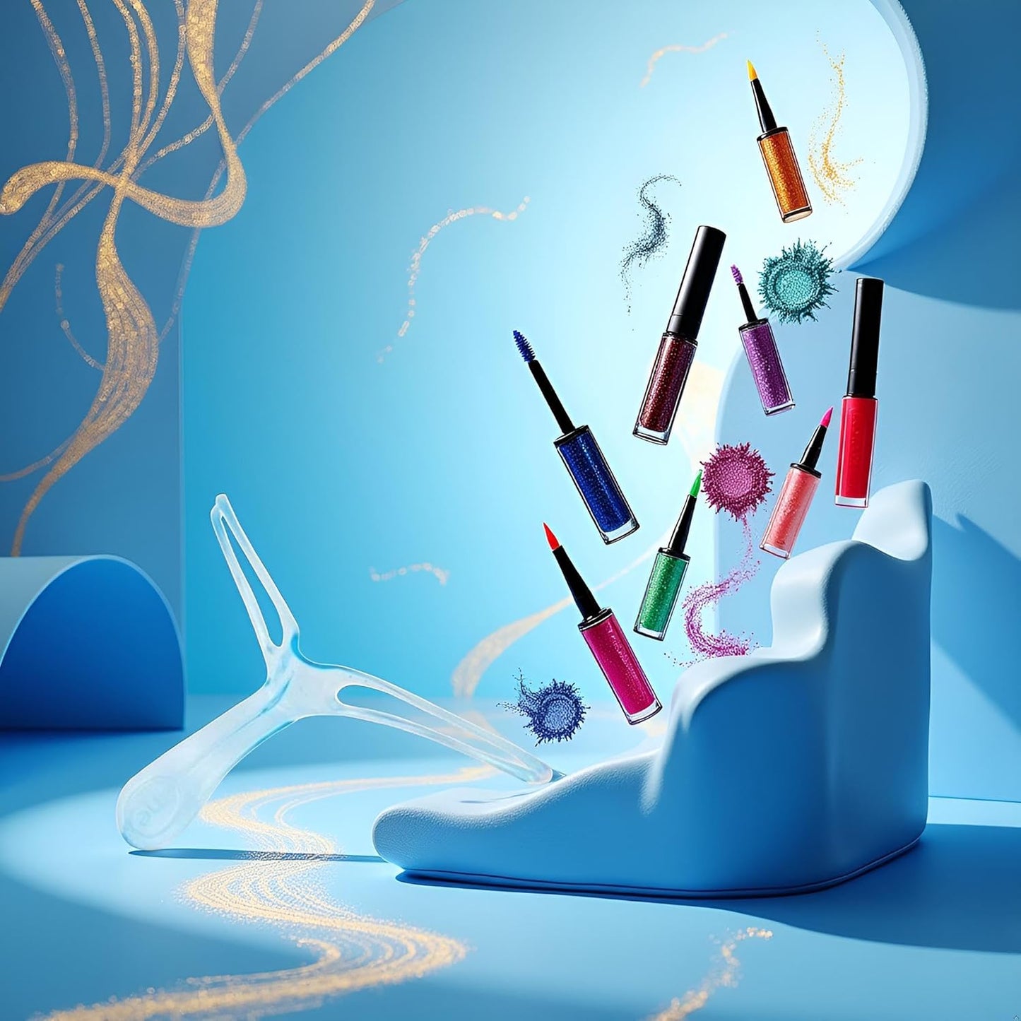 Blue Portable Eyebrow Shaping Stencils Eye Brow Guide Template Kit Makeup DIY Tool Eyebrow Color