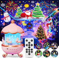 Christmas Gifts for Girls Toys, 15 Music+15 Films+315 Colors Night Light Projector, 360°+Remote+Cordless Star Projector for Kids, Mermaid Princess Gifts for Girls Room Decor, Pink Baby Toddler Toys