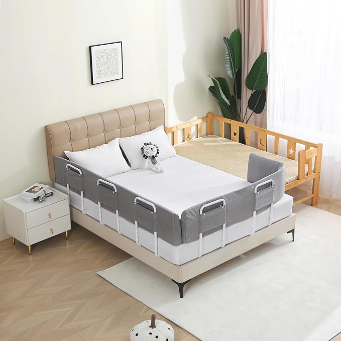 Bed Guard Rail for Toddlers, 78.7inch Foam Padded Toddler Bed Rails, Side Rails for Queen King Twin Full Size Bed, Bedrail for Toddler Safety