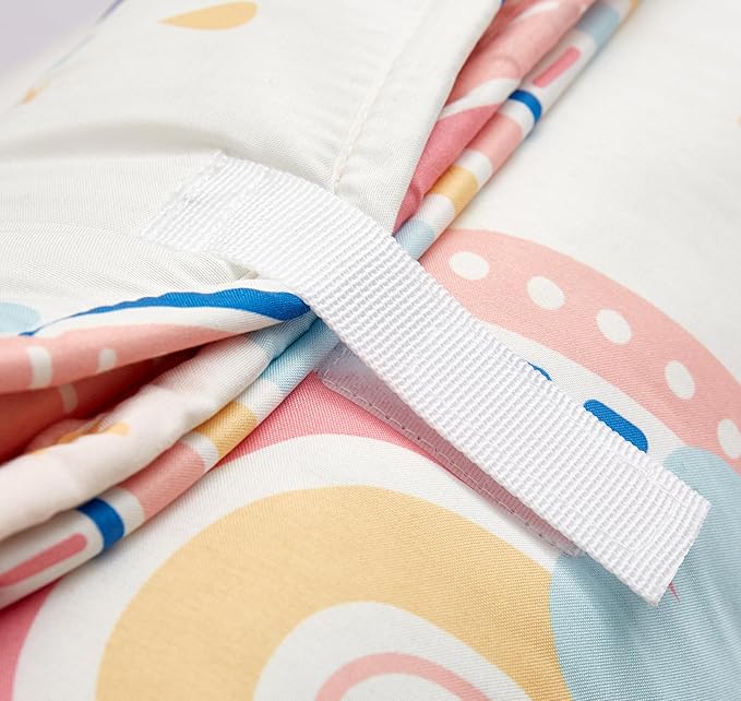 Toddler Nap Mat with Removable Pillow & Minky Blanket Sleeping Bag for Kids Handle & Fastening Nap Mats for Preschool Daycare Kindergarten Kids Sleeping Bag (Ages 2-7 Years) Blue Dinosaur