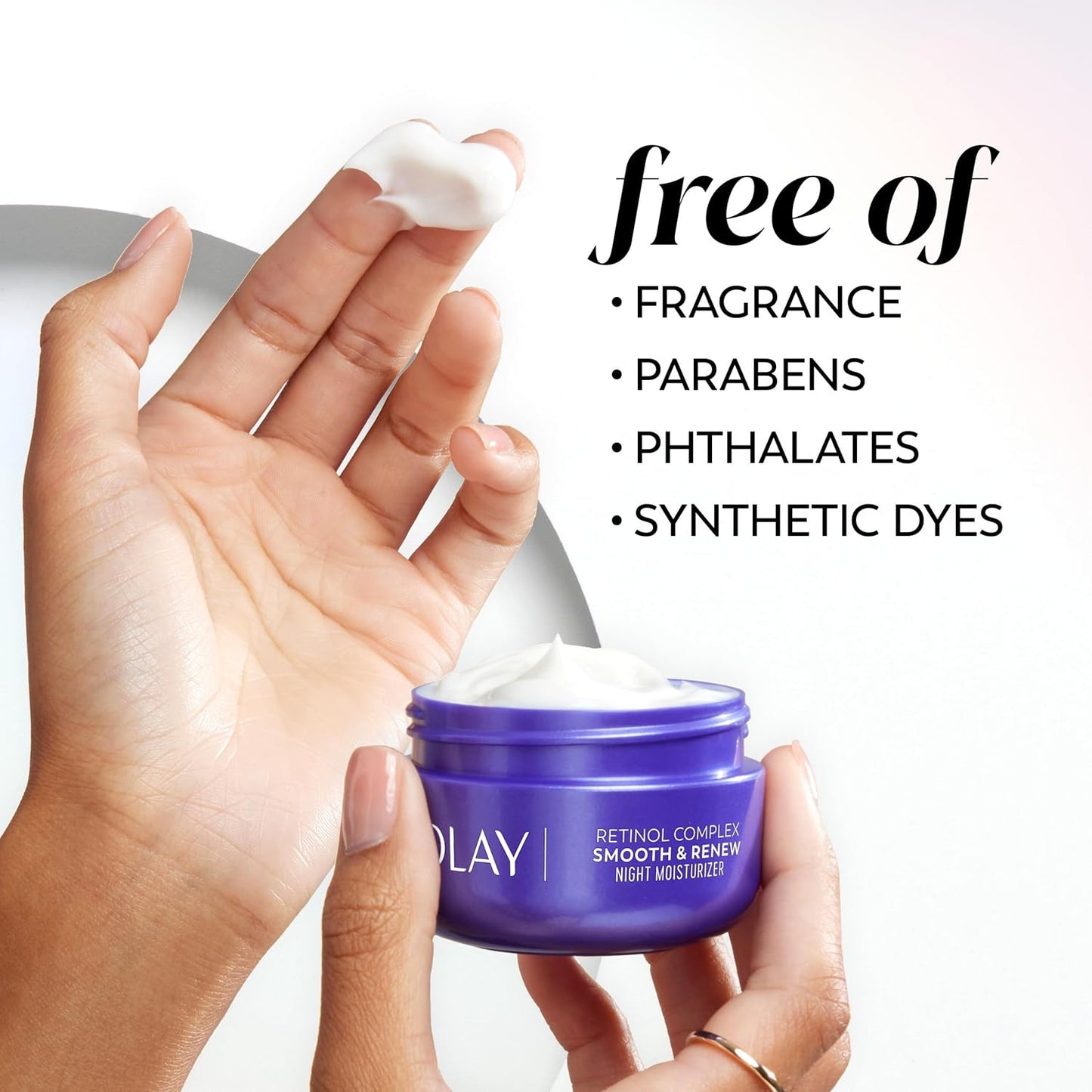 Olay Retinol Face Moisturizer, Smooth & Renew Cream for Women, Fragrance-Free - Anti-Aging, Anti-Wrinkle, Smooth Fine Lines, Tightening, Brightening - Recyclable Sustainable Eco Jar, Non-Greasy, 2 Oz