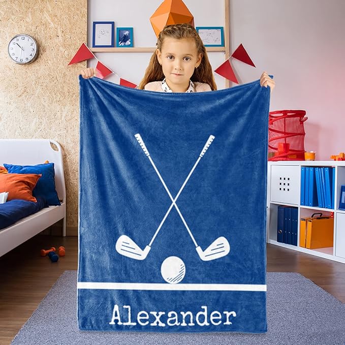 Custom Hockey Baby Nursery Blanket: Personalized Toddler Essentials for Boys and Girls - Birthday Gift for Hockeys Lovers - Soft Fluffy Warm Skin Blankets (50 * 60inch)