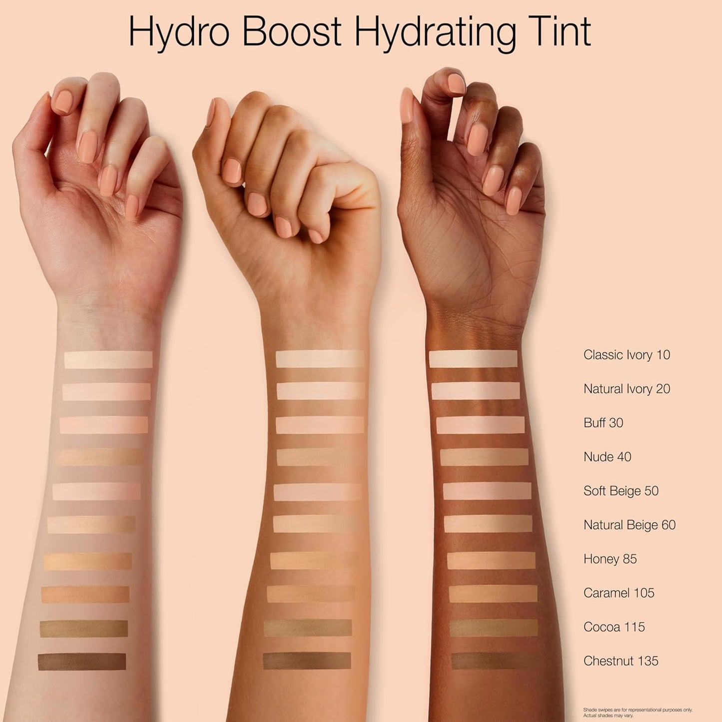 Neutrogena Hydro Boost Hydrating Tint Foundation Makeup for Dry Skin, with Hyaluronic Acid, Lightweight Oil-Free Water Gel, Non-Comedogenic, 20 Natural Ivory, 1.0 fl. oz