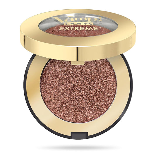 PUPA Milano Vamp! Extreme Eyeshadow 005 Extreme Bronze - Creamy Powder Shadow With Intense, Metallic Finish - Create Stunning, Smokey, Shimmer Eye Looks - Blendable, High Pigment Formula - 0.088 oz