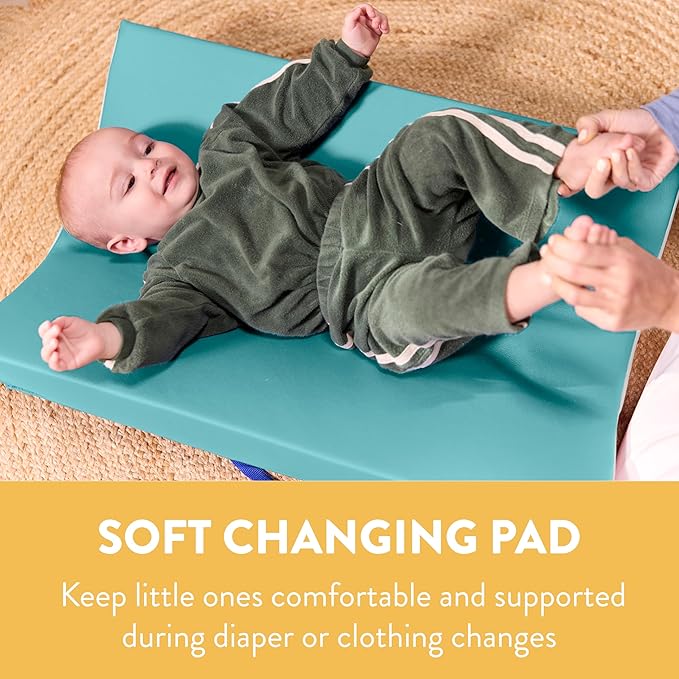 Contoured Changing Pad, Baby Essentials, Seafoam/Light Grey