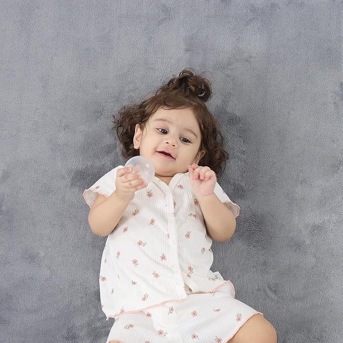 1.3" Thick Baby Floor Play Mat 50x50, Basic Padded Foam Mat for Tummy Time Crawling, Non Slip Cushioned for Babies Toddlers Infants Kids (Light Grey)