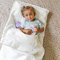 Makemake Organics GOTS Certified Organic Cotton Nap Mat with Detachable Pillow for Kids Soft Sleeping Bag for Toddlers, Boys, Girls - Ideal for Daycare, Preschool, Kindergarten