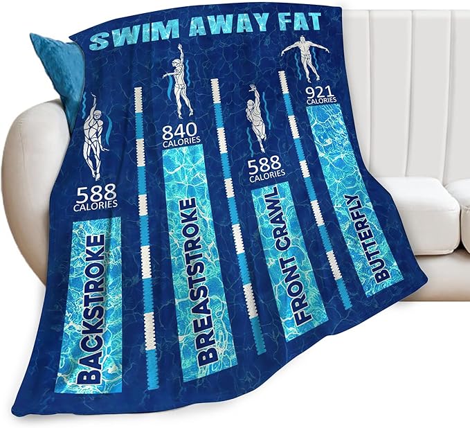 Swimming Blanket Swim Gifts for Girls/Swimmer Sport Throw Blankets Soft Blanket Warm Fleece Flannel Plush Blankets for Bed Sofa Couch 40"x50"