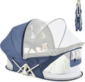 Portable Baby Bassinet Travel Baby Bed, Baby Cribs Travel Pod for Outdoors Baby Lounger Infant Travel Bed with Mosquito Net and Sunshade Canopy, Lightweight Washable