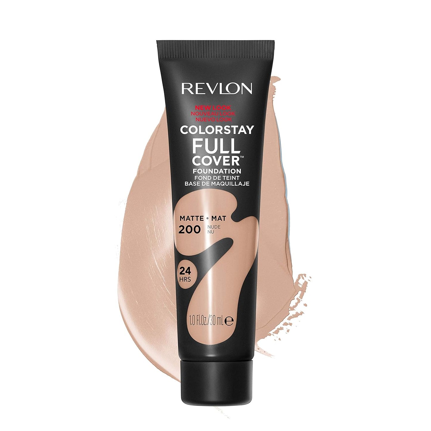 Revlon Liquid Foundation, ColorStay Face Makeup for Normal and Dry Skin, Longwear Full Coverage with Matte Finish, Oil Free, Nude, 1.0 Fl Oz