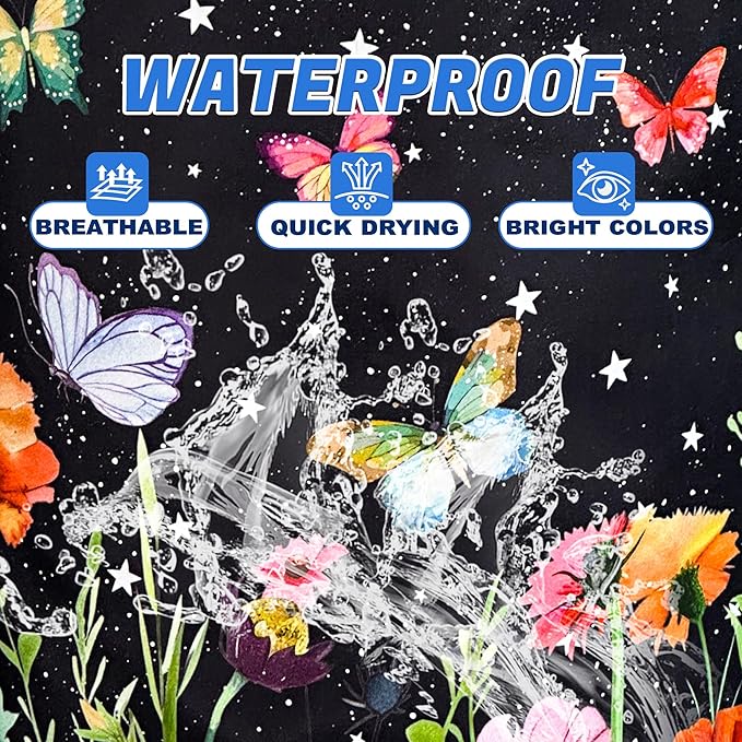 Colorful Butterflies Flowers Laundry Basket Oxford Cloth Laundry Hamper With Handle Foldable Portable Clothes Storage Basket 18.9 X 16.5 Inch Storage Bag For Laundry Room/Bathroom/Bedroom/Dormitories