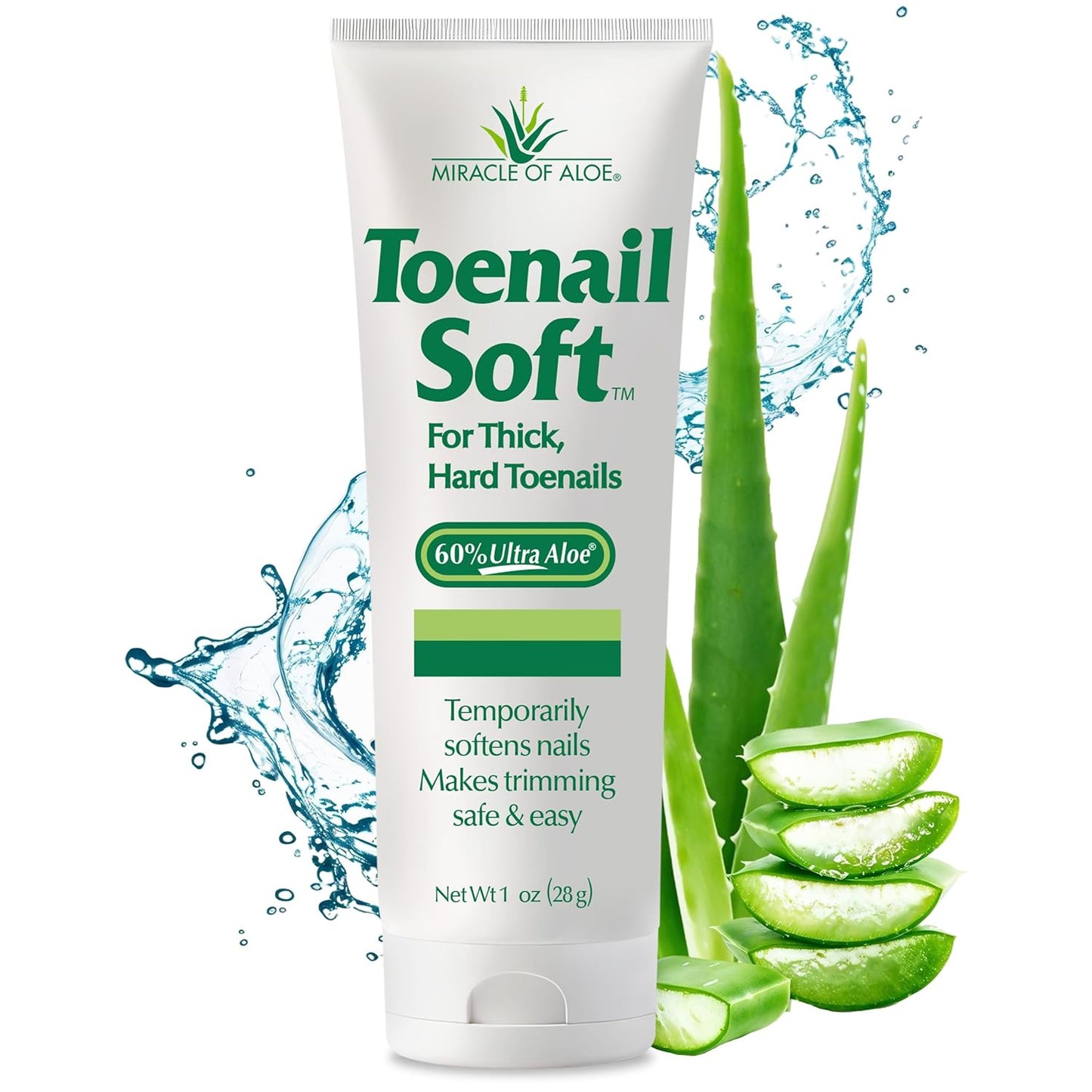 Toenail Softener for Thick Hard Toenails - Safe for Seniors & All Ages - Fast-Acting Toenail Softening Cream - Ingrown Toenail Treatment - Non Greasy Nail Cream Formulated with Natural Aloe Vera, 1 oz