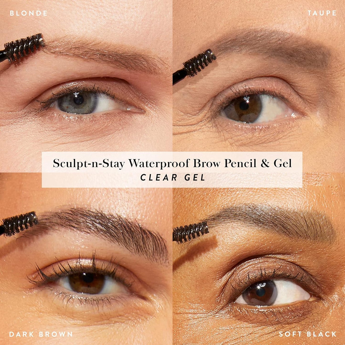 LAURA GELLER NEW YORK Sculpt-n-Stay Waterproof Brow Pencil & Gel- Taupe