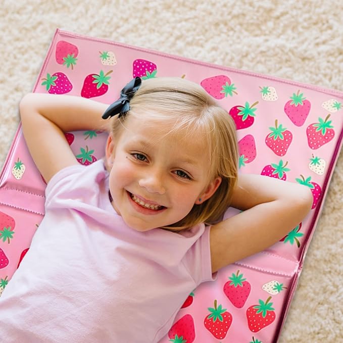 Wildkin Kids Vinyl Nap Mat – Foldable, Durable Rest Mat for Daycare & Preschool
