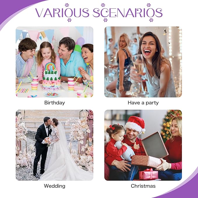 Baby Girls Flower Crown Flower Girl Headpiece boho Little Wreaths for Weddings, Family photography (Pink purple)