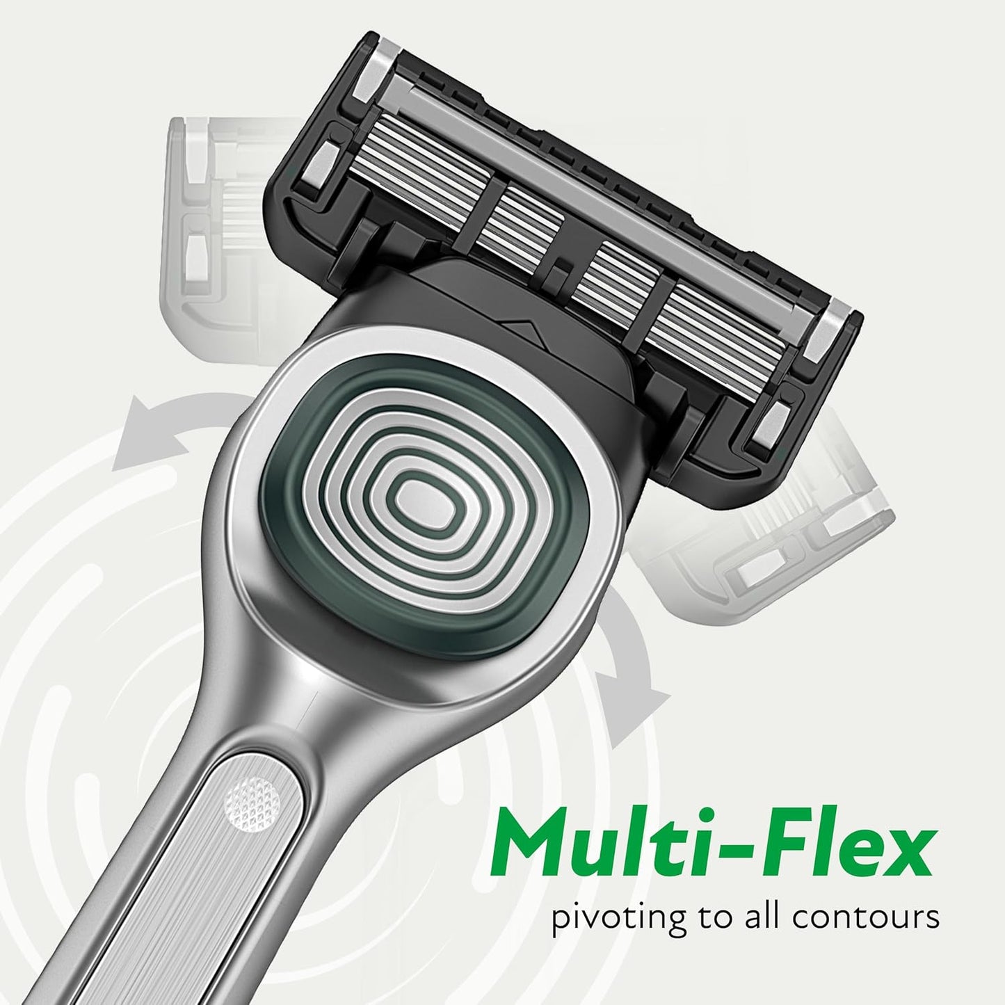 DORCO SLEEK - Six Blade Razor System with Multi-Flex technology Refill Set, Precision Shaving Razor Replacement Cartridge (12 pack)