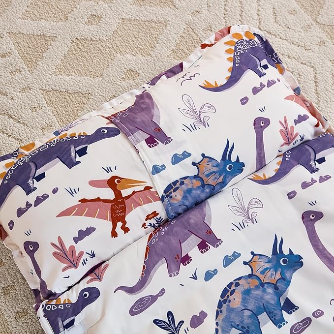 DJY Toddler Nap Mat,Kid Slumber Bag with Removable Pillow & Minky Blanket,Soft Sleeping Mat Perfect for Daycare,Preschool,Kindergarten,Travel