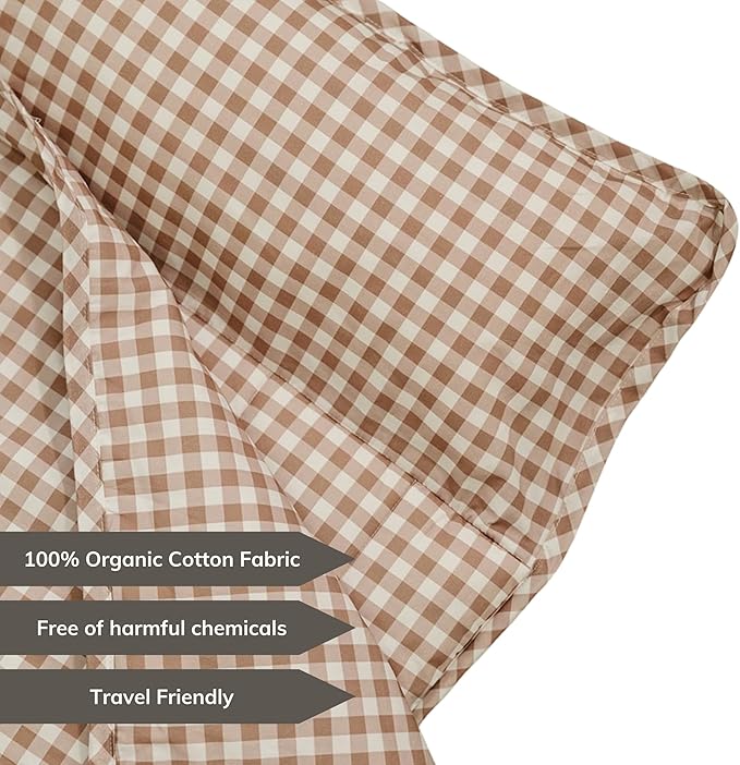 Organic Toddler Nap Mat – 100% Cotton Kids Washable Sleeping Mat & Detachable Pillow – Sleeping Bag with Soft 1.5” Pad – Ideal Nap Mat for Daycare, Preschool, & Sleepovers