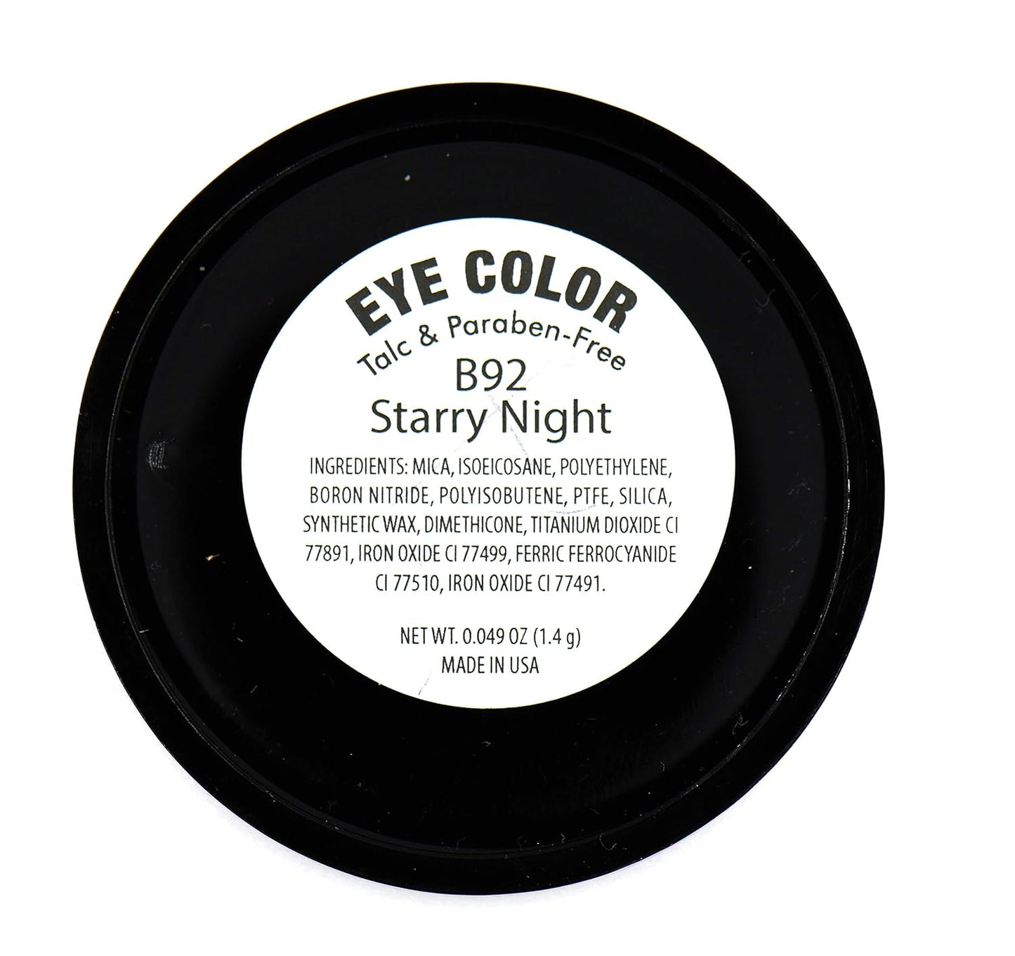 Dark Starry Night Metallic Navy Blue Grey Gray Silver Shimmer Pressed Powder Single Vegan Eyeshadow; Talc, Paraben & Cruelty Free