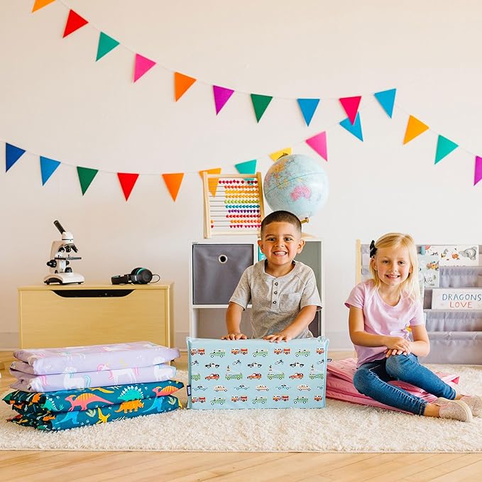 Wildkin Kids Vinyl Nap Mat – Foldable, Durable Rest Mat for Daycare & Preschool