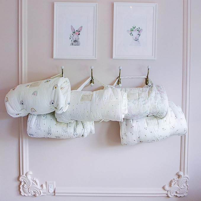 Makemake Organics GOTS Certified Organic Cotton Nap Mat with Detachable Pillow for Kids Soft Sleeping Bag for Toddlers, Boys, Girls - Ideal for Daycare, Preschool, Kindergarten