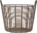 76QT rattan woven basket, withhandle, extra-large storagebasket, suitable for all areas ofthe home