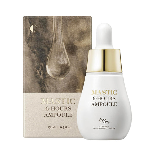 Mastina Mastic Ampoule - Facal Serum for Glass&Radiant Skin. White Mastic Complex 63% + Tranexamic Acid 2% + Niacinamide 5% Acid, Korean Skin Care (Dropper, 0.5fl oz)