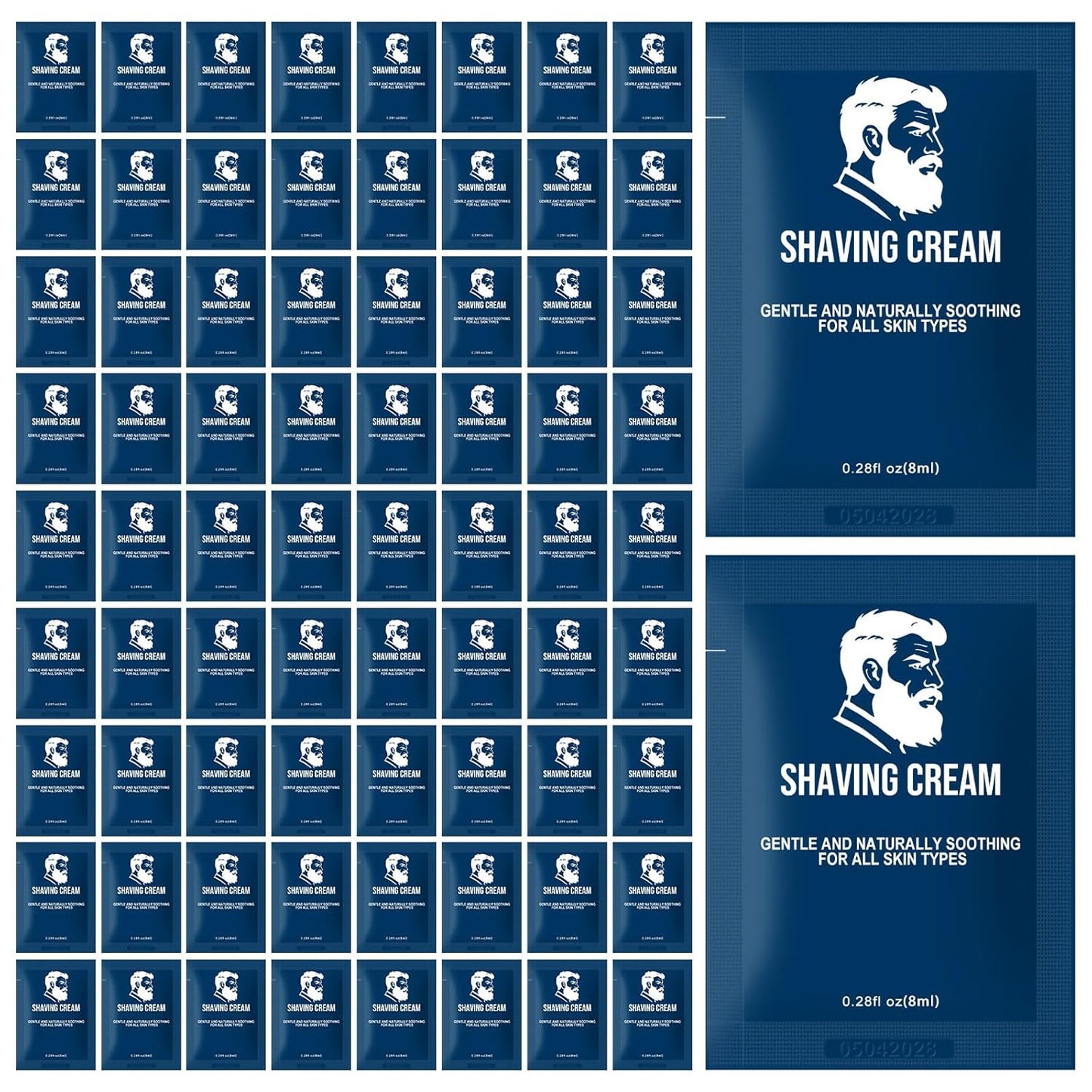 Shaving Cream Bulk Travel,8ml/0.28 oz Travel Shave Cream Disposable Shaving Cream in Bulk for Hotel Homeless （Jasmine，pack of 200)