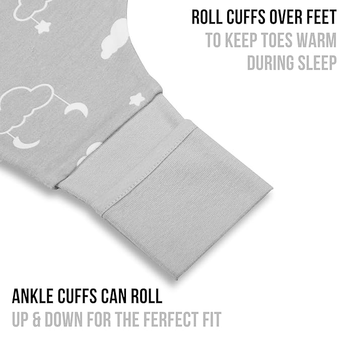 Mama Cheetah Toddler Sleep Sack with Feet 3T-4T, 0.5 TOG Organic Cotton Baby Wearable Blankets with Legs, Baby Sleeping Bag for Walkers, Early Walker Large, 3-Pack
