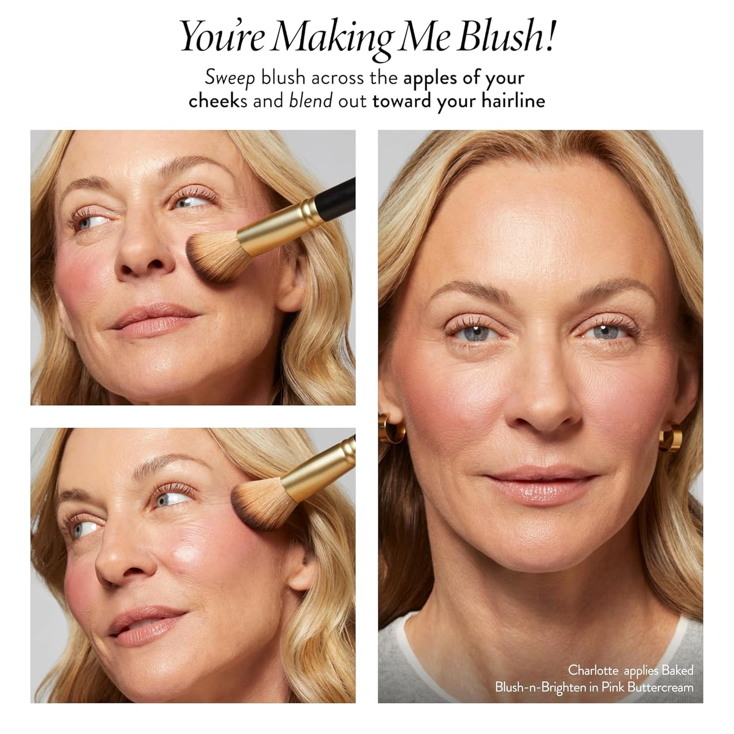 LAURA GELLER NEW YORK Baked Blush-n-Brighten Marbleized Blush + Angled Brush (09 Beachy Horizon, 47mm)