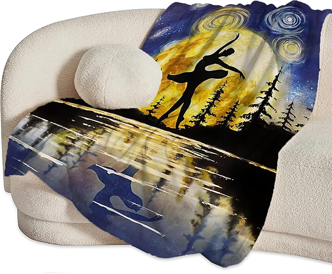 Dance Gifts for Girls & Boys - Soft, Warm Fleece & Flannel Plush Blankets for Bed, Sofa, Couch - 60"x80"