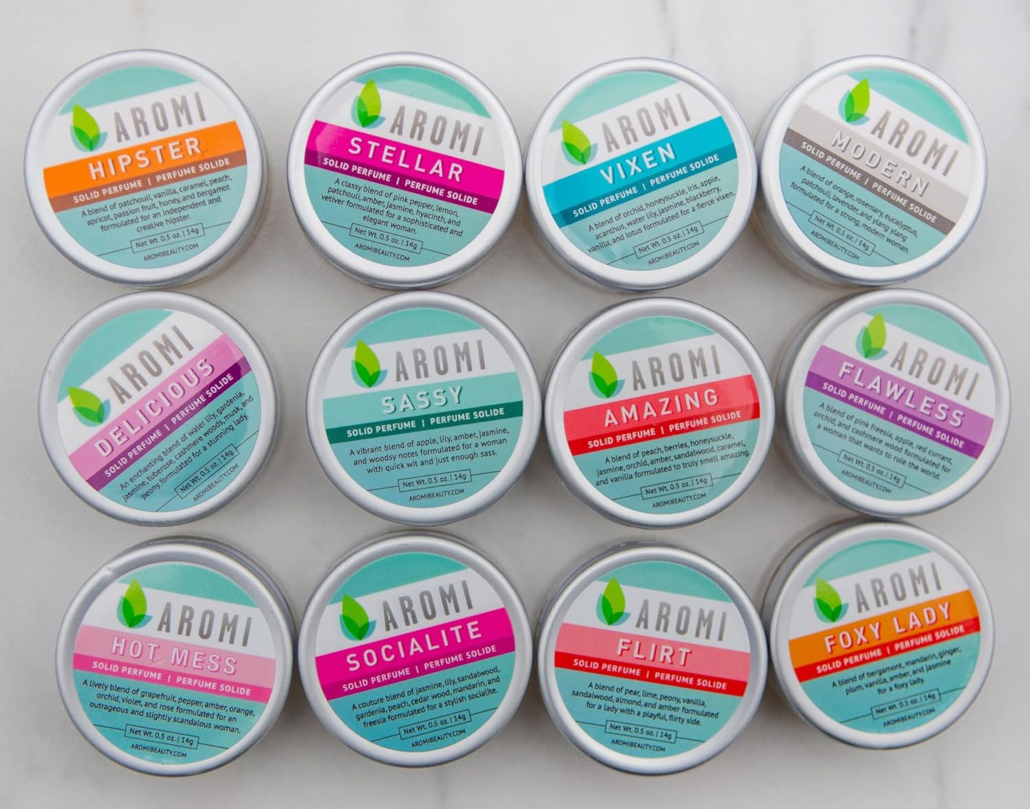 Aromi Sassy Solid Perfume | Fresh, Fruity Fragrance, Vegan, Cruelty-free, Clean Scent, Apple, Jasmine, Amber, Wax Based, Travel, Gift, Handmade (Sassy)