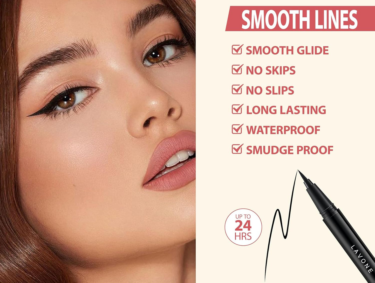 LAVONE Hair-Like Eyebrow Pen Makeup kit, Eyebrow Pencils for Women with Waterproof Microblading Eyebrow Pencil, Eyebrow Pomade, Eyeliner and Eyebrow Brush, Create Full, Natural Brows, Espresso