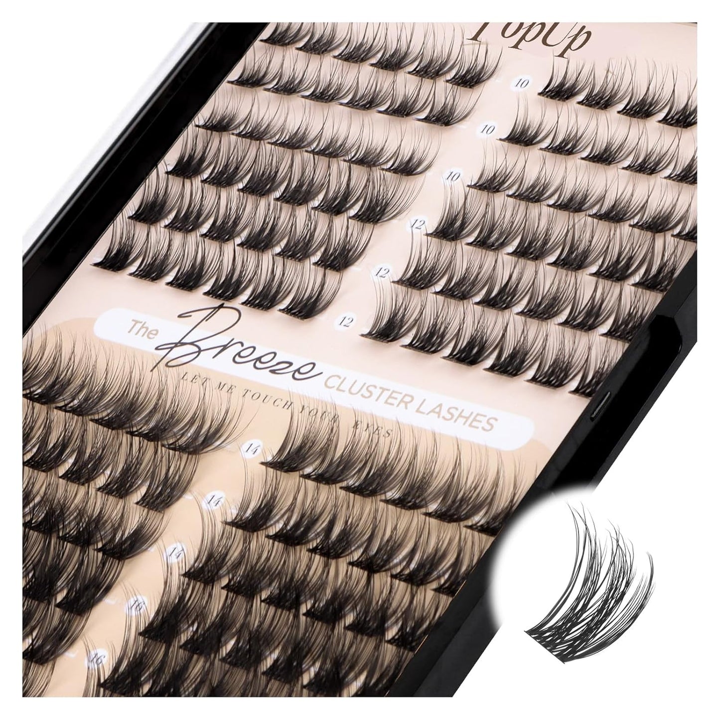 PopUp Lash Clusters 144 Pcs Cluster Lashes DIY Cluster Eyelash Extensions Mega Volume Reusable Individual Lashes Cluster Volume Look Super Thin Band & Soft(D17)