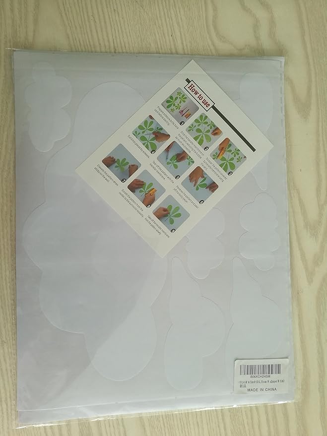 31pcs White Cloud Wall Decals – Mixed Sizes 4-10in Floating Vinyl Stickers for Baby Nursery, Kids Bedroom, Ceiling or Playroom – Removable DIY Home Mural Wall Art Decor YYU-14 (White)