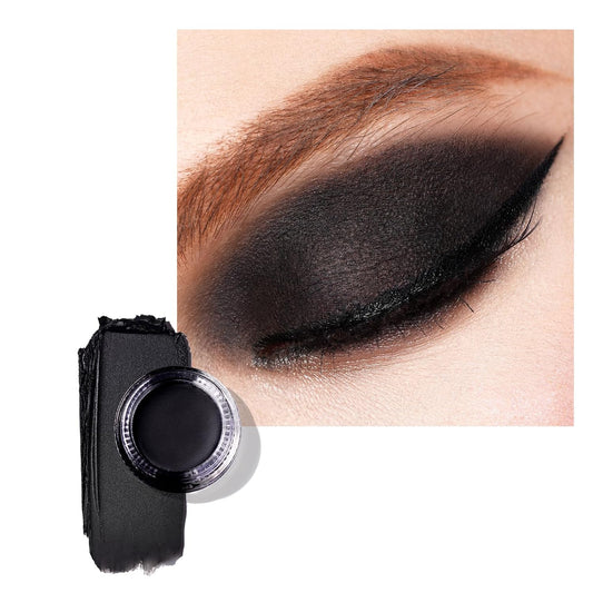 Oulac Matte Eyeshadow - Black Matte Finish Blendable Smokey Eye, Waterproof & Longwear Up to 12H Intense Color for Halloween Makeup, Goth Makeup