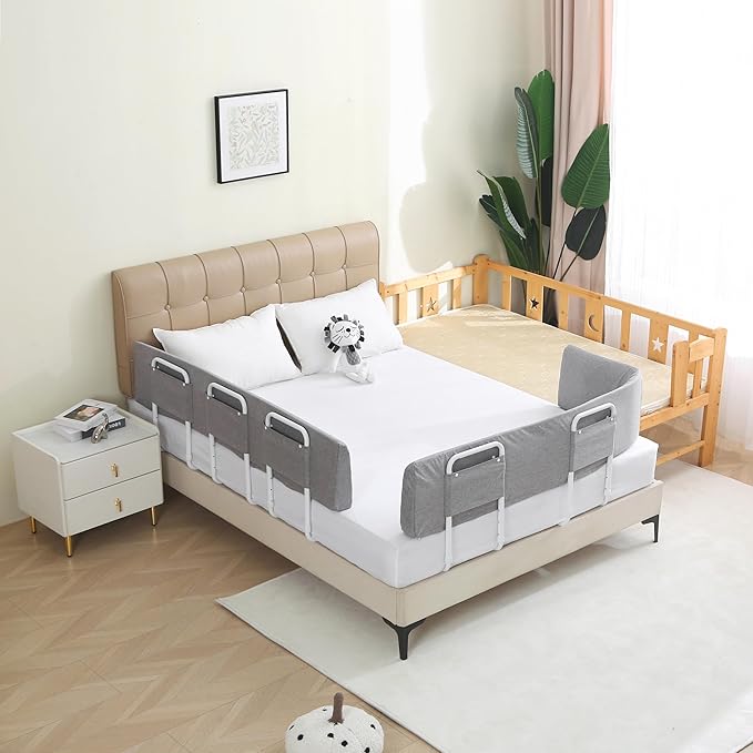 Bed Guard Rail for Toddlers, 59inch Foam Padded Side Rail for Queen King Twin Full Size Bed, Bedrail for Toddler, Kids Cosleep Bed Railing
