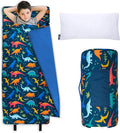 Wildkin Kids Original Nap Mat – Cozy Kids Sleep Mat with Pillow, Ideal for School & Travel - Jurassic Dinosaurs