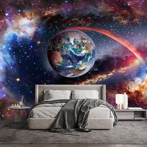 -Colorful Star Bright Star Bedroom Living Room Wallpaper XT13 S 100" x 65"