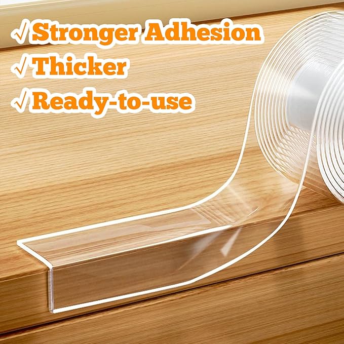 0.8 in x 9.84 FT,Clear Soft Corner Protectors for Furniture Strip,Sharp Edge & Table Bumper,Window Edge,Wall Protector, Soft Corner Guards Safe for Proof,Table Corner Protectors in Family