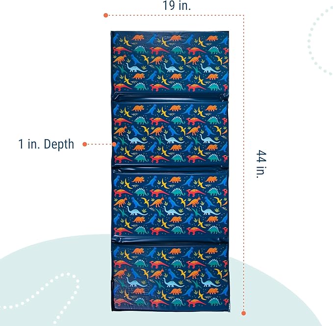 Wildkin Kids Vinyl Nap Mat – Foldable, Durable Rest Mat for Daycare & Preschool