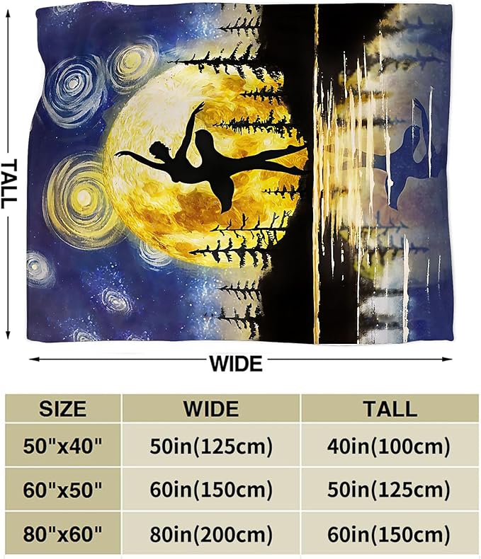 Dance Gifts for Girls & Boys - Soft, Warm Fleece & Flannel Plush Blankets for Bed, Sofa, Couch - 60"x80"