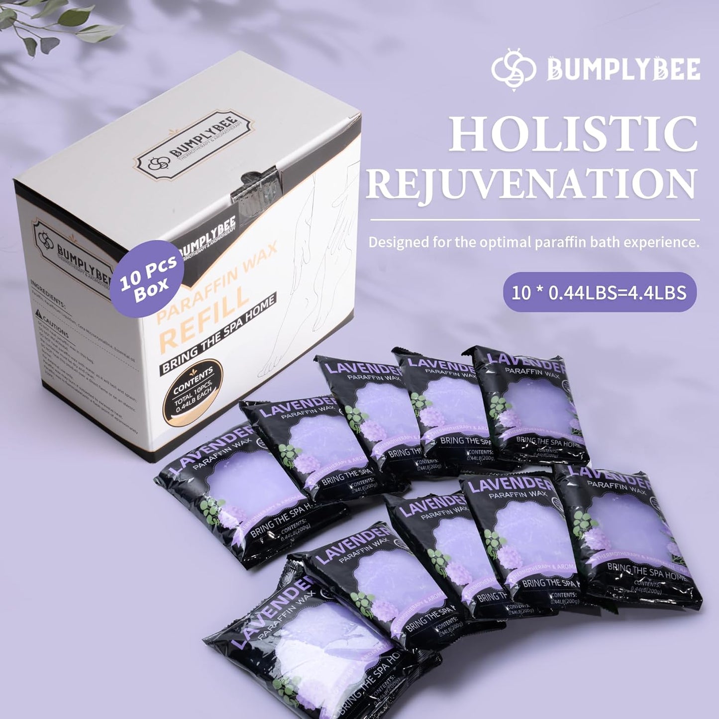 Paraffin Wax for Hand and Feet, 10 Pack Lavender Paraffin Wax Refills for Paraffin Wax Machine, Hand Wax Paraffin Wax Bath, Foot Wax Paraffin Bath, Moisturizing Hands Feet, Deep Hydration