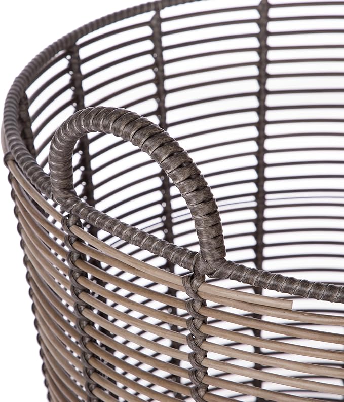 76QT rattan woven basket, withhandle, extra-large storagebasket, suitable for all areas ofthe home