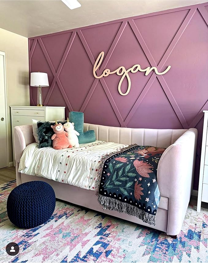 Custom Nursery Wood Name Sign Personalized Nursery Decor Kids Name Sign for Accent Wall in Nursery or Kids Room Letter Wall Art