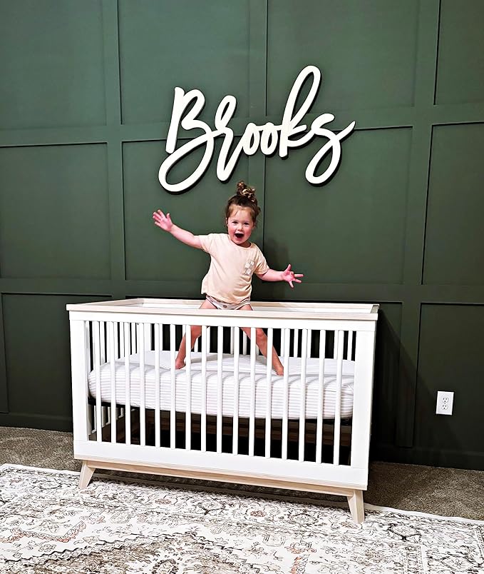 Custom Nursery Wood Name Sign Personalized Nursery Decor Kids Name Sign for Accent Wall in Nursery or Kids Room Letter Wall Art