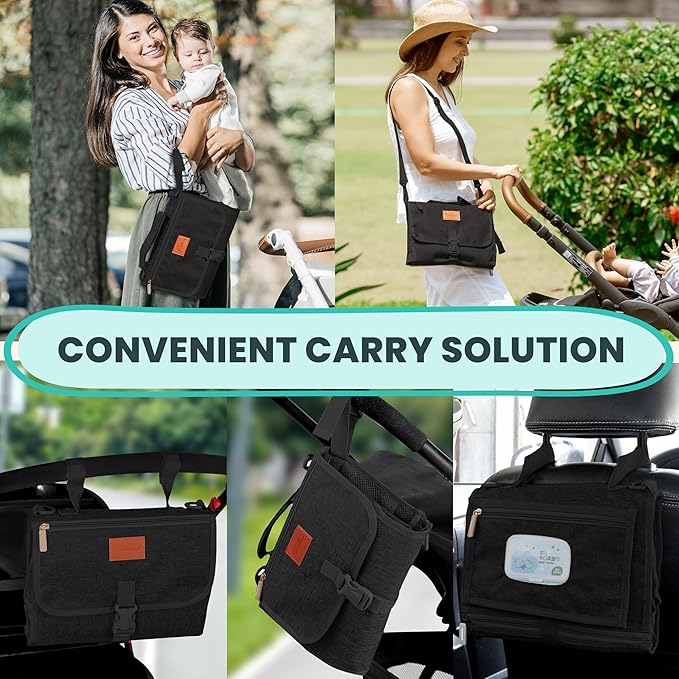 Portable Changing Pad for Newborns, Travel Diaper Changing Pad - Waterproof, Foldable & Detachable Diaper Changing Station for Baby Registry Search