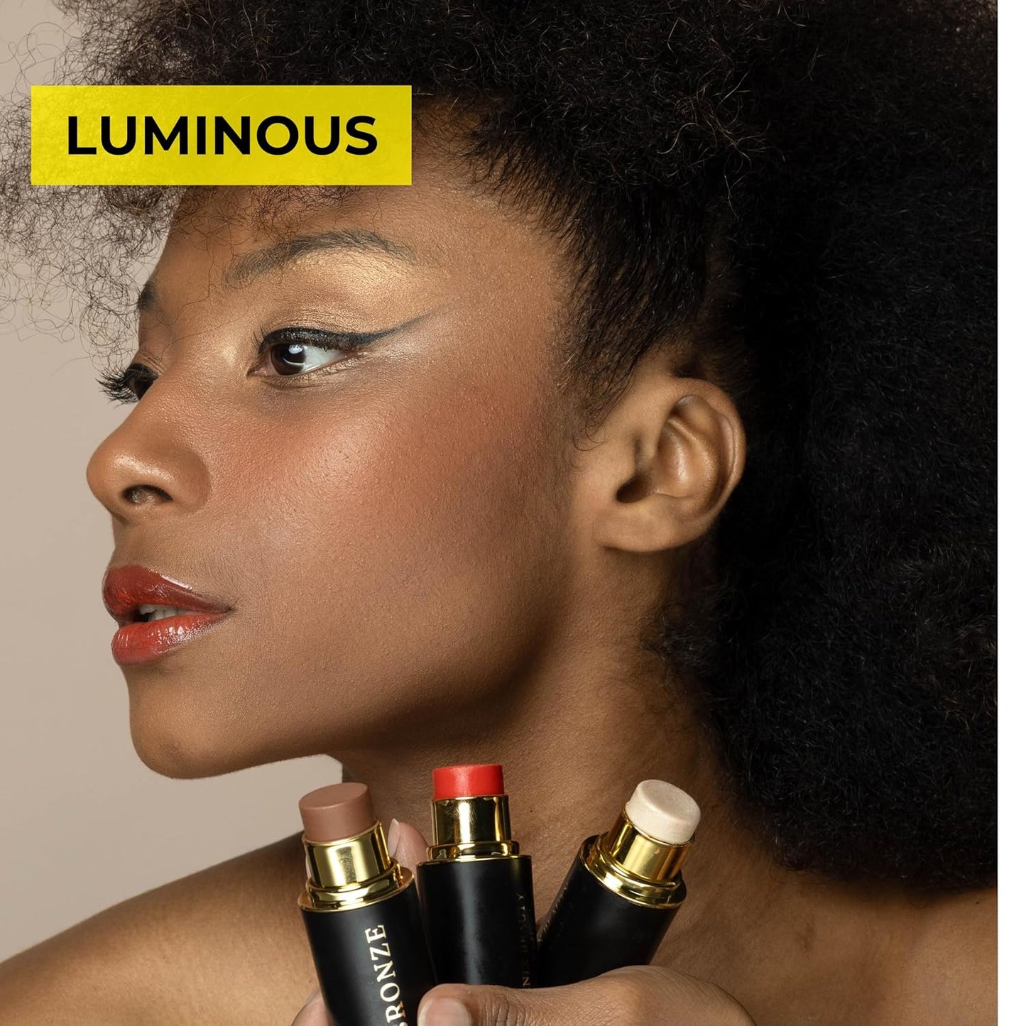 Cream Contour Stick Set – Blush, Bronzer & Highlighter Trio | Hydrating, Buildable, High-Pigment Makeup with Shea Butter & Vitamin E | Phoenix Beauty Gift Set (Luminous)