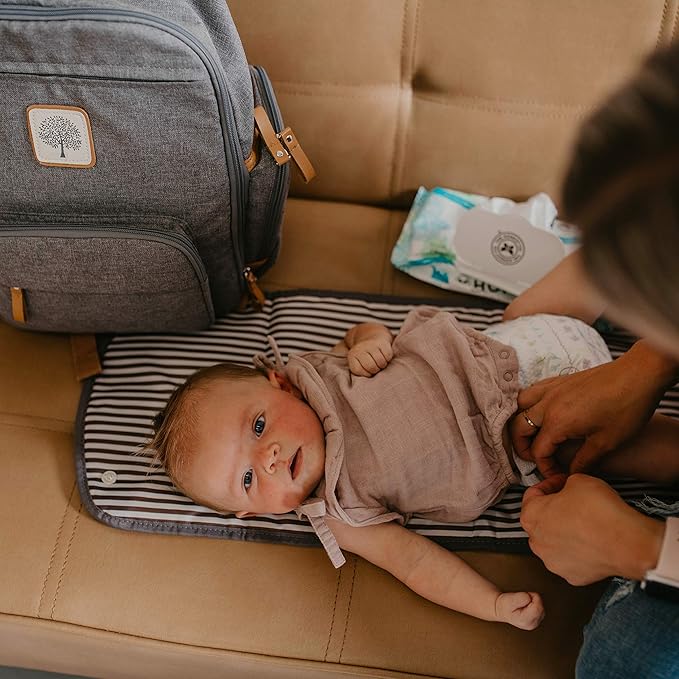 Parker Baby Portable Changing Pad for Diapers | Large & Travel-Friendly Baby Diapers Changing Pad | Leak Free & Washable | Foldable Diaper Mat for Nursery | Padded for Extra Comfort | For All Surfaces