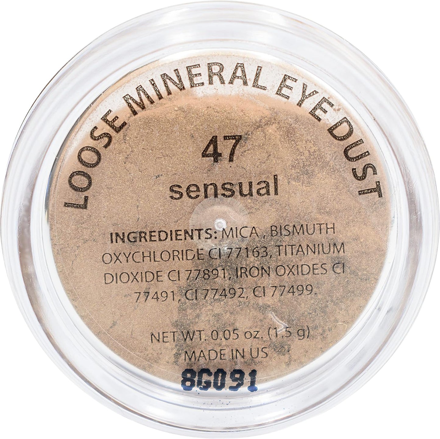 Sensual Light Mocha Brown Nude Beige Loose Eyeshadow Powder Pigment, Single Glitter Mineral Dust Jar Pot; Talc, Paraben & Cruelty Free, No Animal Testing